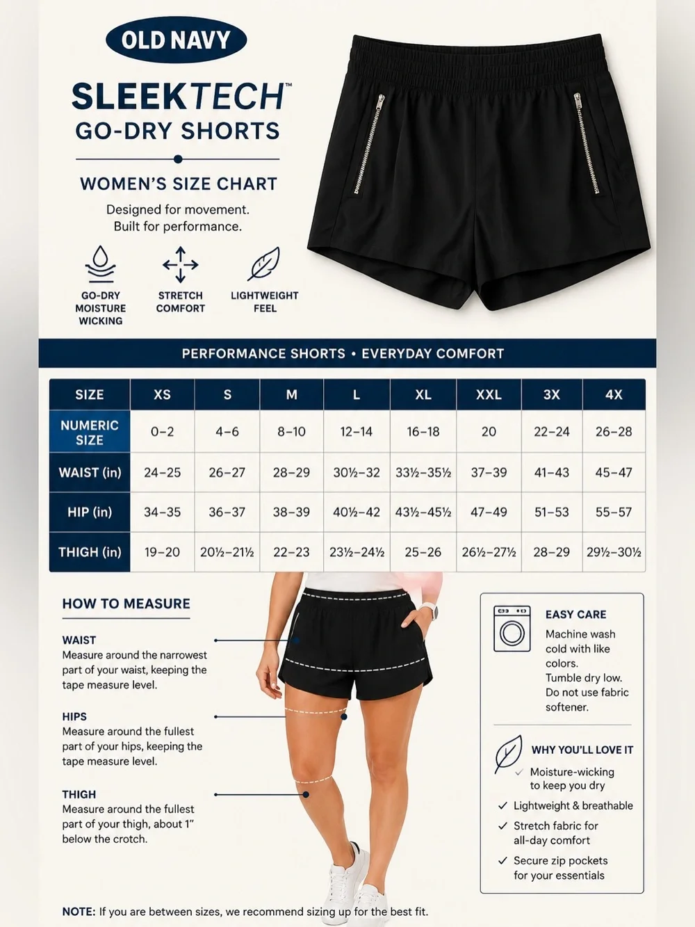 OLD NAVY SleekTech Go-Dry Black Performance Athletic Shorts Sz XL Zip Pocket - Picture 7 of 16